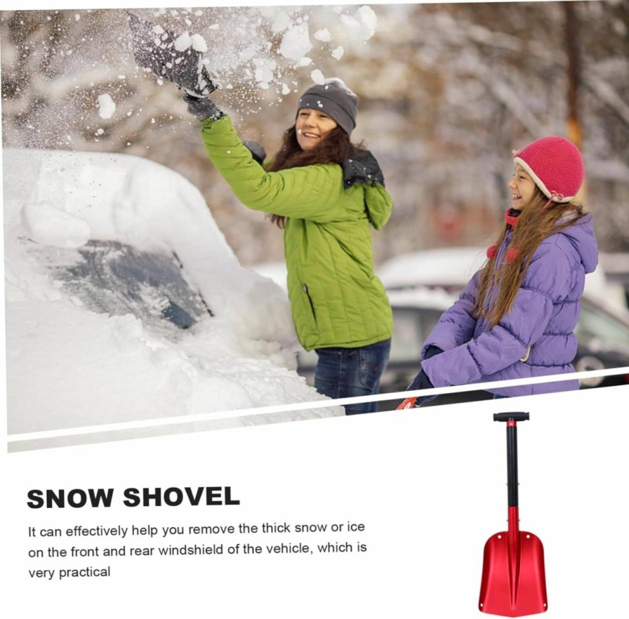 Snow Removal Tools BESPORTBLE | Besportble 1Pc Snow Shovel Winter Shovel Snow Removal Tool Telescopic Shovel Snow Removal Equipment Winter Car Shovel High-Strength Shovel Heavy Snow Plow Scraper Aluminum Alloy Ice Shovel