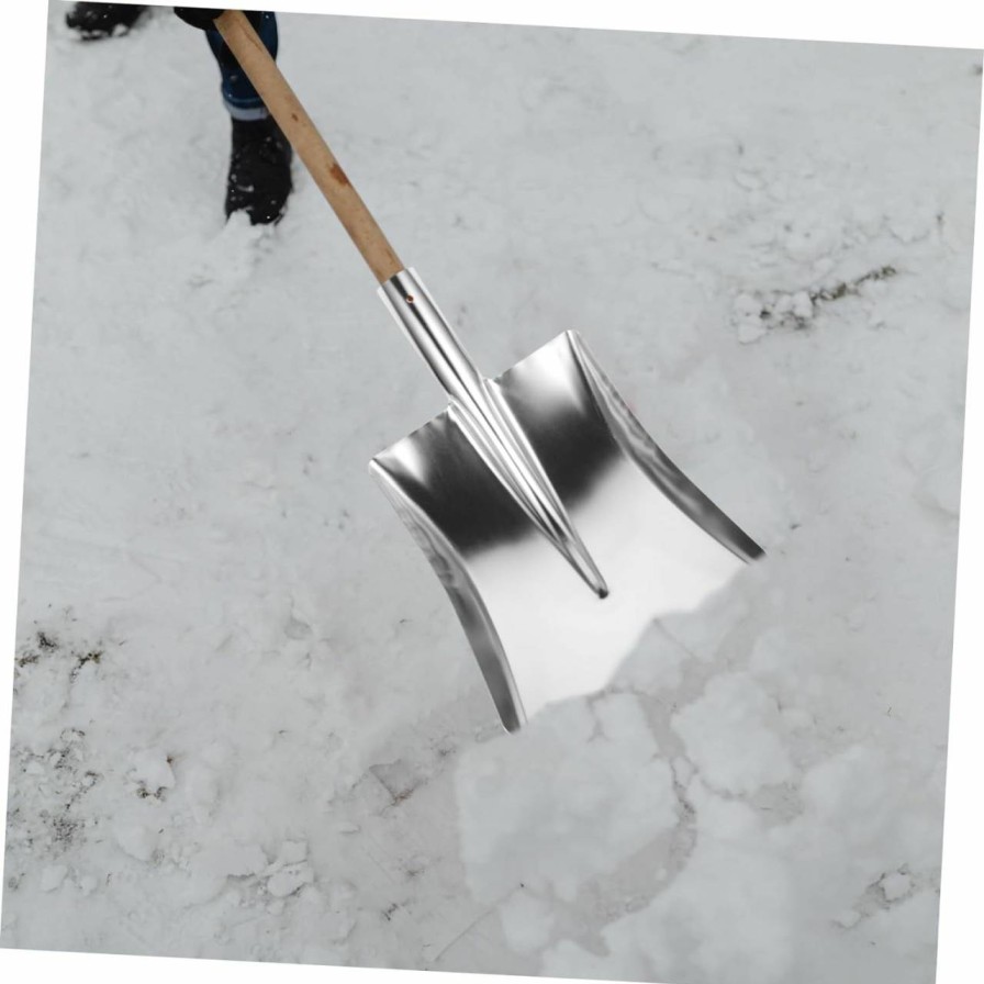 Snow Removal Tools OFFSCH | Offsch Stainless Steel Snow Shovel Metal Shovel Garden Spade Shovels Car Cleaning Tools Spatula Metal Shovel Barbecue Tools Kids Shovel Folding Tool Large Stove Child