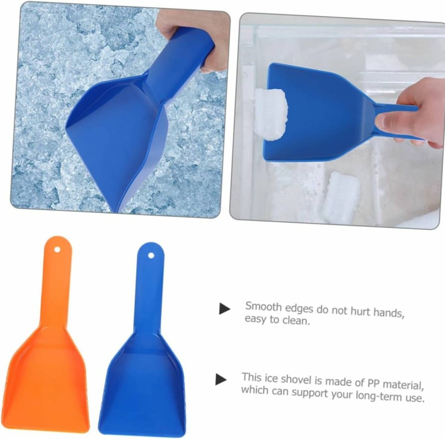 Snow Removal Tools BESPORTBLE | Besportble 2Pcs Handheld Utility Scoop Tool Accessories Thicken Snow Plow Frost Shovel Set Snow Shovel Cleaning Shovel Versatile Frost Spade Freezer Scraper Snow Removing Shovel