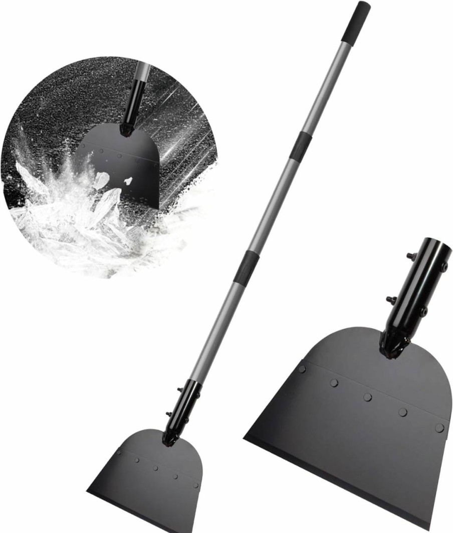 Snow Removal Tools Walensee | Walensee Flat Shovel,Snow Shovel, Ice Scraper, 54 Inch Snow Ice Chopper For Walkway, Ice Removal Tool For Road Outdoor Garden Cleaning Scraper, Weed Remove Tool For Lawn Edging, Driveway Weeding Tool