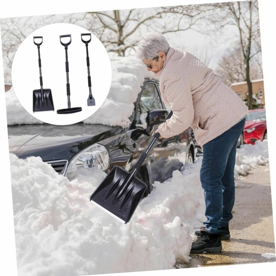 Snow Removal Tools GANAZONO | Ganazono 1 Set Snow Shovel Car Snow Removal Tools Car Windscreen Scraper Kit Auto Snow Pusher Snow Ice Remover Winter Car Windshield Snow Wiper Car Multitool Iron Defrosting Spatula Window