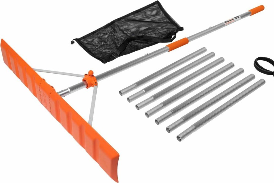 Snow Removal Tools EZ SMART | Ez Smart Snow Roof Rake, Adjustable 36 Inch Blade With V-Blade Technology, Prevents Ice Dams, 21Ft Reach Pole Included, Quick Assembly, Carrying Bag Included