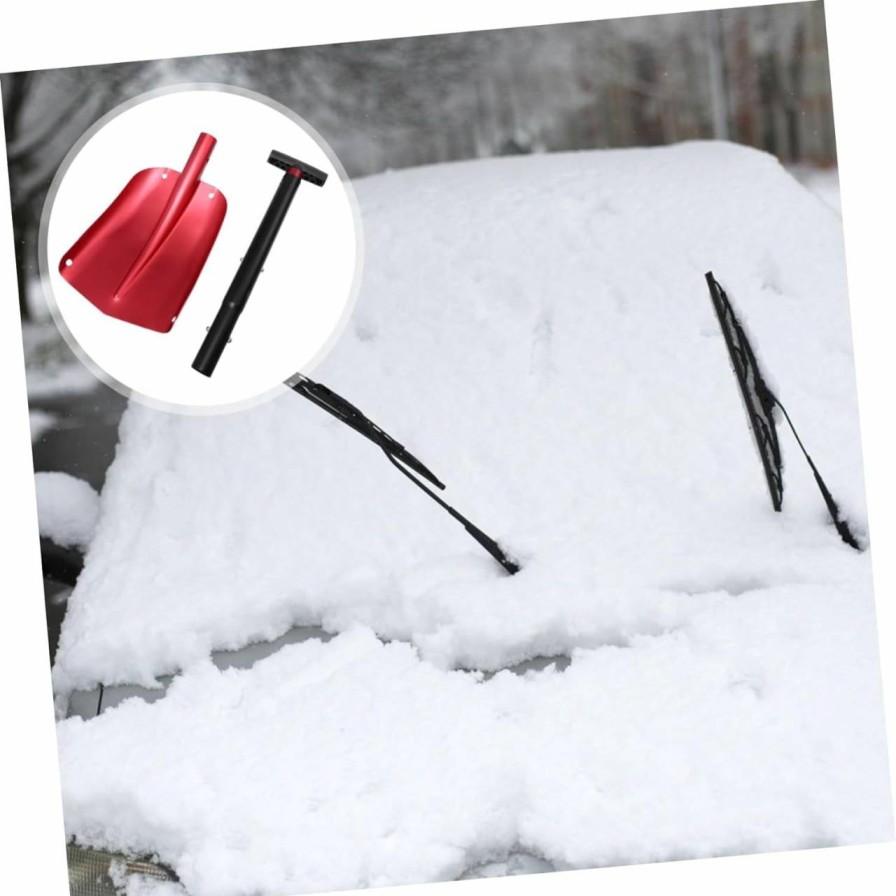 Snow Removal Tools MERRYHAPY | Merryhapy 1 Set Folding Winter Snow Shovel Hiking Shovel Hiking Collapsible Spade Wide Snow Shovel Folding Tool Sand Shovel Snow Pusher Shovel Child Aluminum Alloy Wide Shovel