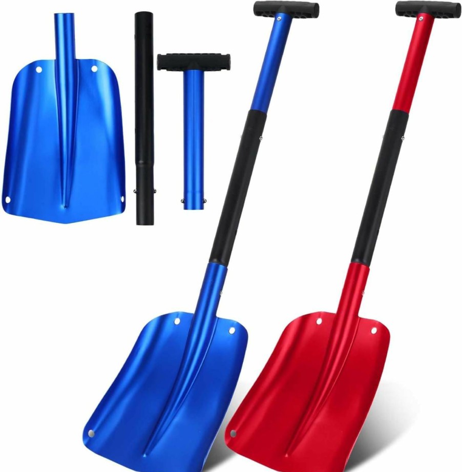 Snow Removal Tools Gisafai | Gisafai 2 Pcs 34'' Folding Emergency Snow Shovel For Car Aluminum Extendable Snow Shovel Emergency Car Snow Shovel Suitable For Car Truck Suv Van Camp Outdoor