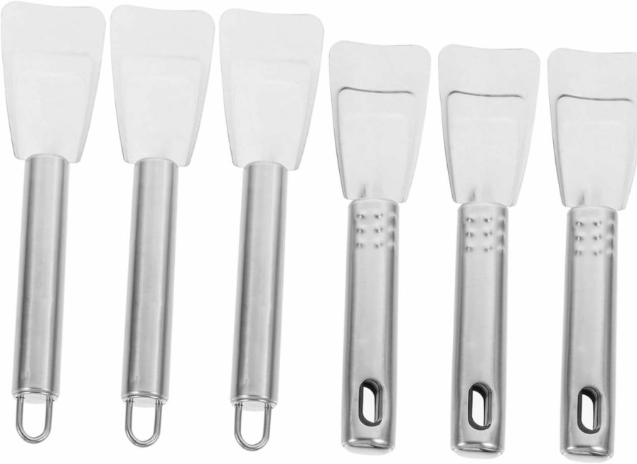 Snow Removal Tools OFFSCH | Offsch 6Pcs Range Hood Set Ice Spoon Stainless Steel Shaving Cream Shovel Handheld Small Tools Snow Removal Defrosting Spatula Stainless Steel Ice Scoop Defroster Deicing Ice Scraper