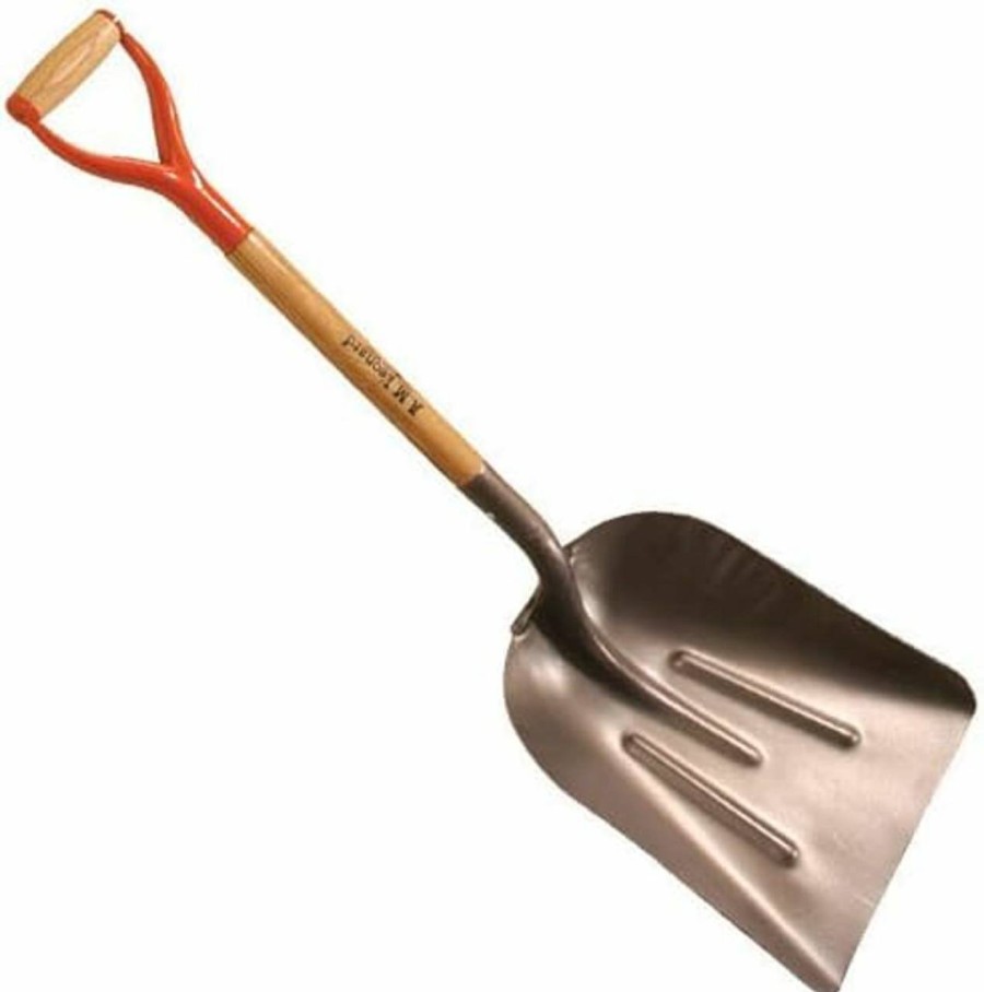 Snow Removal Tools A.M. Leonard | A.M. Leonard Steel Scoop Shovel With D-Grip Handle - Size 10