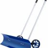 Snow Removal Tools BOOROH | Booroh Wide Snow Shovel With Wheels 29.3\" X 9.8\", Snow Plow With Aluminum Reversible Blade, Snow Pusher With 90 Adjustable Handle, Ideal Snow Removal Tool For Driveway, Walkway, Sidewalk, Deck