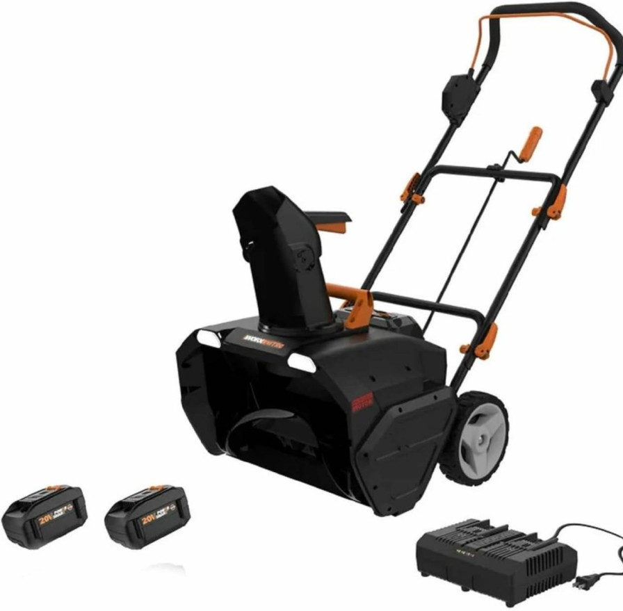 Snow Removal Tools WORX | Worx 40V 20" Cordless Snow Blower Power Share With Brushless Motor - Wg471 (Batteries & Charger Included)