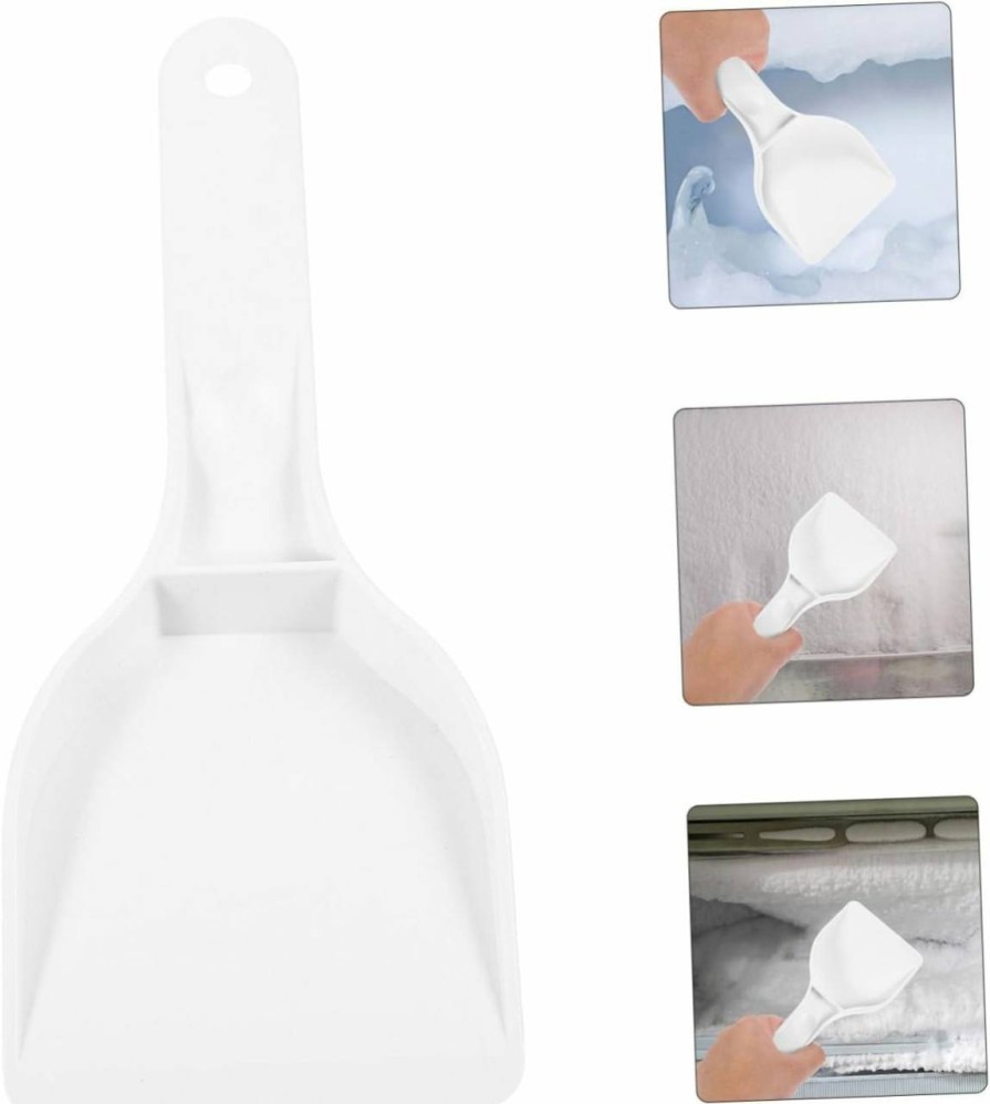 Snow Removal Tools BESPORTBLE | Besportble Snow Shovel Snow Frost Remover Tools Refrigerator Ice Shovel Freezer Cleaning Scoop Ice Remover Scoop Ice Scraper Snow Removing Shovel Freezer Defroster Car Deicing Plastic White