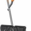 Snow Removal Tools ErgieShovel | Ergieshovel Erg-Snsh18 Steel Shaft Impact Resistant Snow Shovel, 18-Inch Shovel, 48-Inch Shaft, Push/Scoop Combination Blade, Polycarbonate Shovel