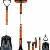 Snow Removal Tools KOKKING | Kokking 4 In 1 Snow Shovel Kit Extendable Snow Brush 180 Pivoting With Ice Scrapers & Snow Brushes With Foam Grip For Car, Trucks, Suvs, Vehicle (Blue)