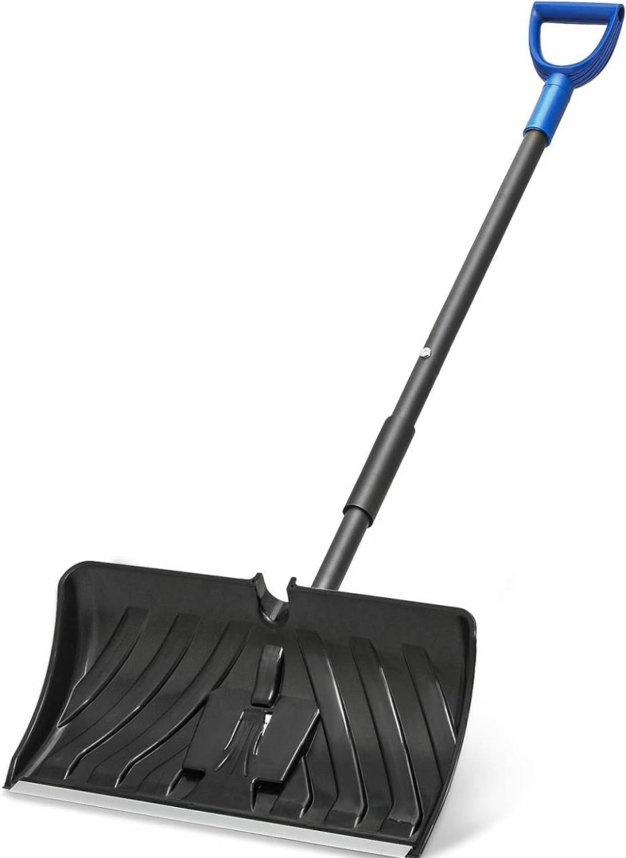 Snow Removal Tools MoNiBloom | Monibloom Snow Shovel 21.5 Inch X 11.5 Inch Blade With Durable Aluminum Edge, 50\" Detachable Large Snow Shovel With D-Grip Handle For Home Patio And Walkways