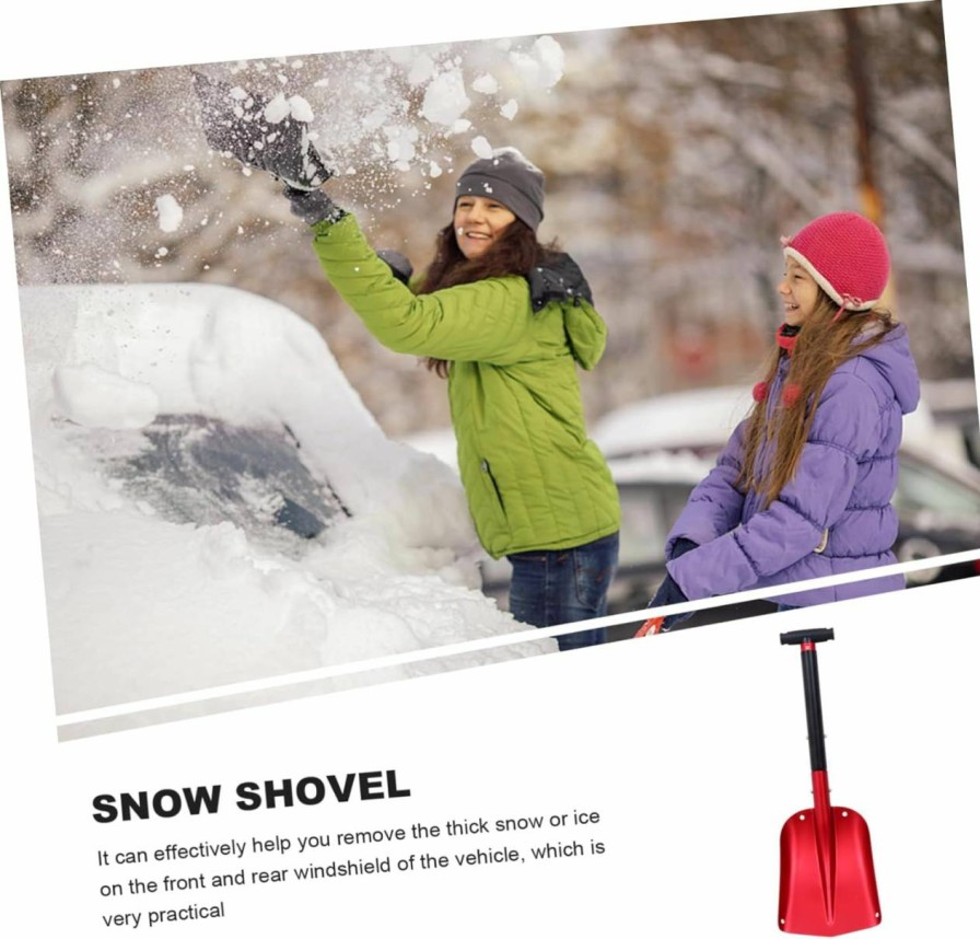 Snow Removal Tools Happyyami | Happyyami 1Pc Snow Shovel Car Window Survival Shovel Snow Remover Vehicle Snow Cleaner Snow Removing Tool Car Ice Scraper Snow Scraper Car Tool Sand Shovel Winter Tool Shovel Aluminum Alloy