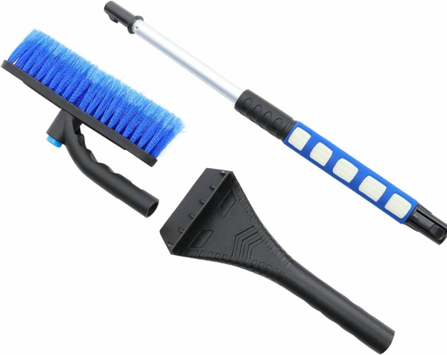 Snow Removal Tools Happyyami | Happyyami 1Pc Snow Shovel Hand Snow Plow Snow Plow Shovel Push Shovel Snow Scoop Snow Ice Shovel Suv Window Ice Scraper Ice Scrapers For Car Windshield Folding Tool 2 In 1 Pp Snow Brush