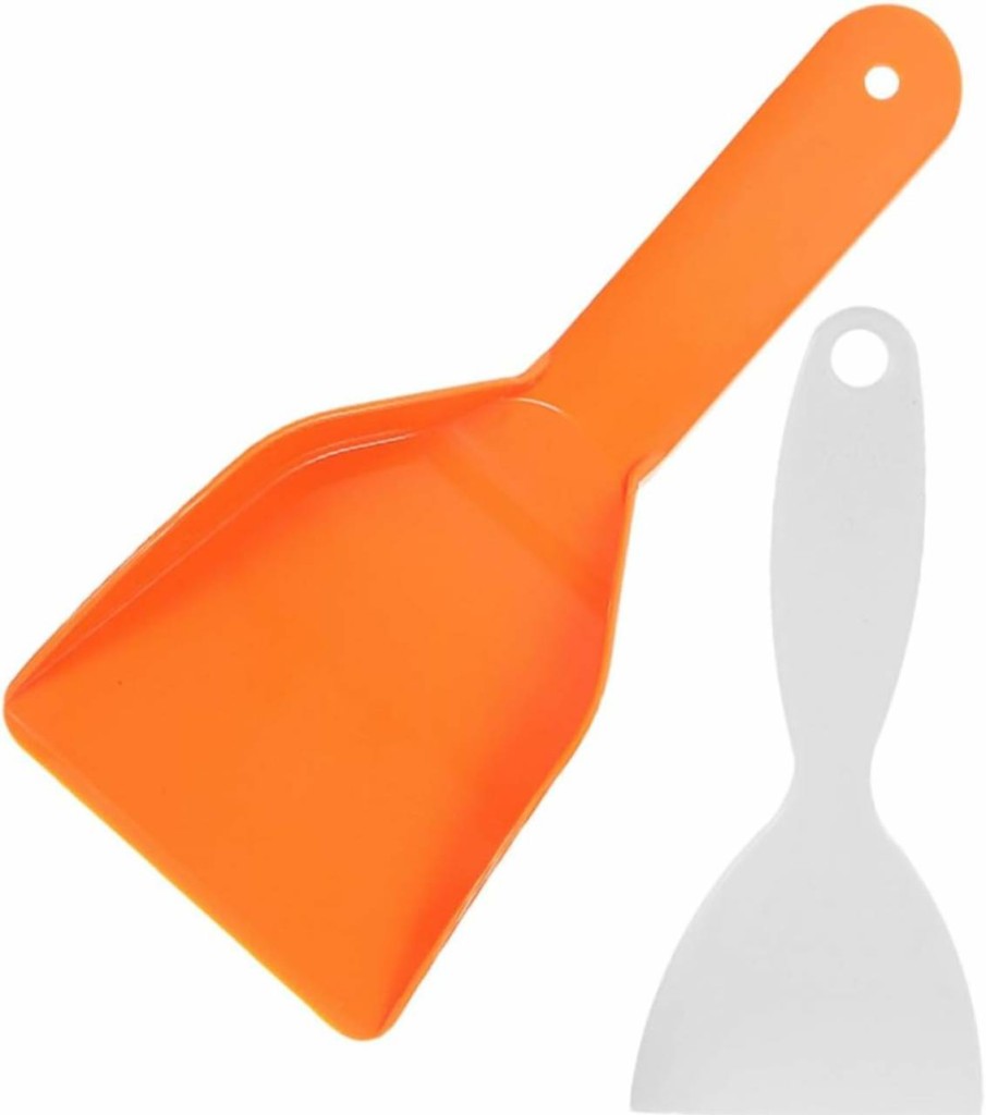 Snow Removal Tools Kisangel | Kisangel 2Pcs Ice Scraper For Garden Utility Scoop Refrigerator Ice Shovel Ice Spade Snow Shovel For Driveway Plastic Freezer Scraper Car Ice Scraper Defrost Shovel Flat Pp Snow Removal