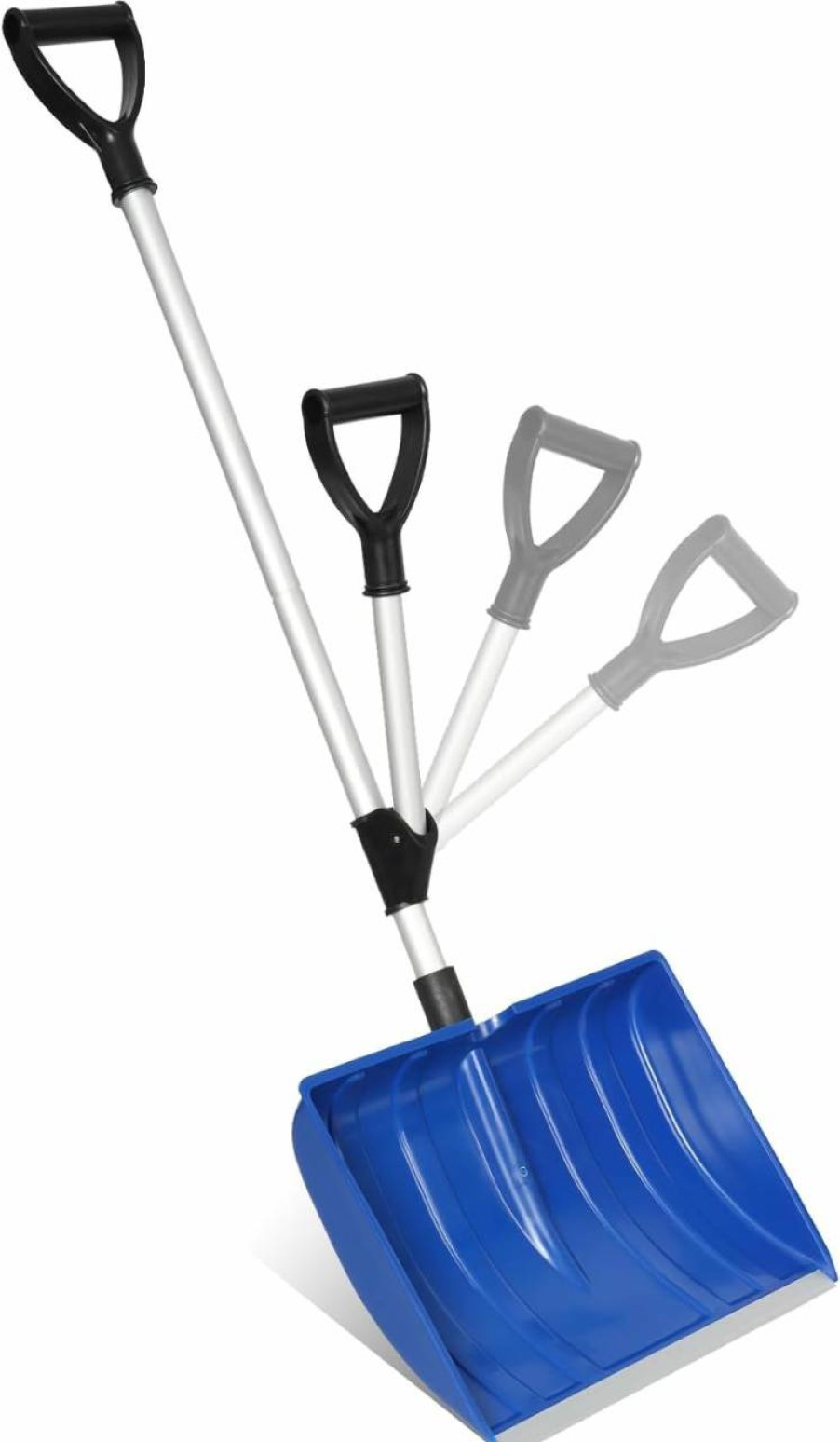 Snow Removal Tools COSITA | Snow Shovel, Ergonomic Snow Shovels For Driveway, Plastic Snow Shovels For Snow Removal With Aluminum Assisted Handle & D-Grip, 16\" Wide Shovel For Snow Heavy Duty, 47.5 Inch