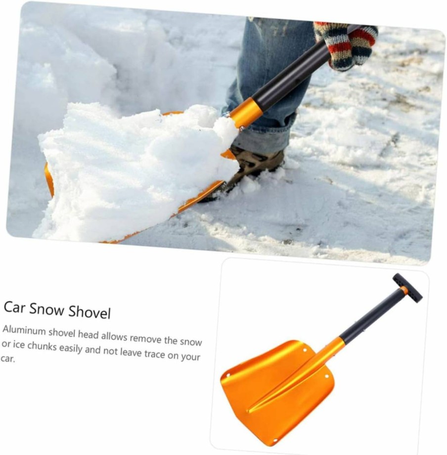 Snow Removal Tools Toddmomy | Toddmomy Snow Shovel Icing Scraper Ice Scraper Snow Removal Equipment Winter Tool Solid Texture Shovel Digging