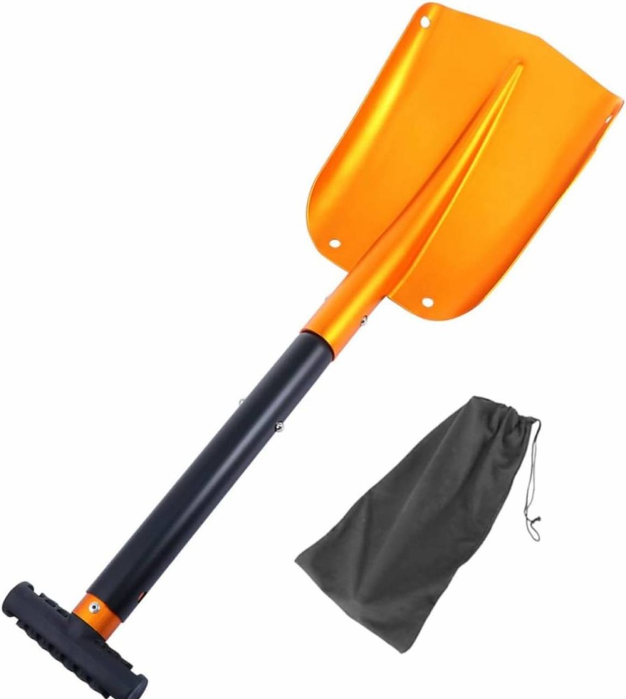 Snow Removal Tools Yardwe | Yardwe Snow Shovel Digging Tools Travel Aluminum Alloy Snow Pusher Off-Road