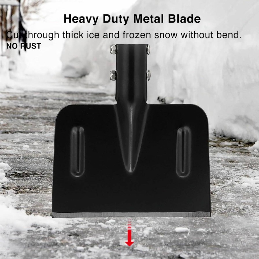 Snow Removal Tools Oliynedy | Ice Chopper For Driveway, Stainless Steel Ice Floor Scraper Long Handle Heavy Duty, Ice Snow Shovel Blower For Car, 30-60"