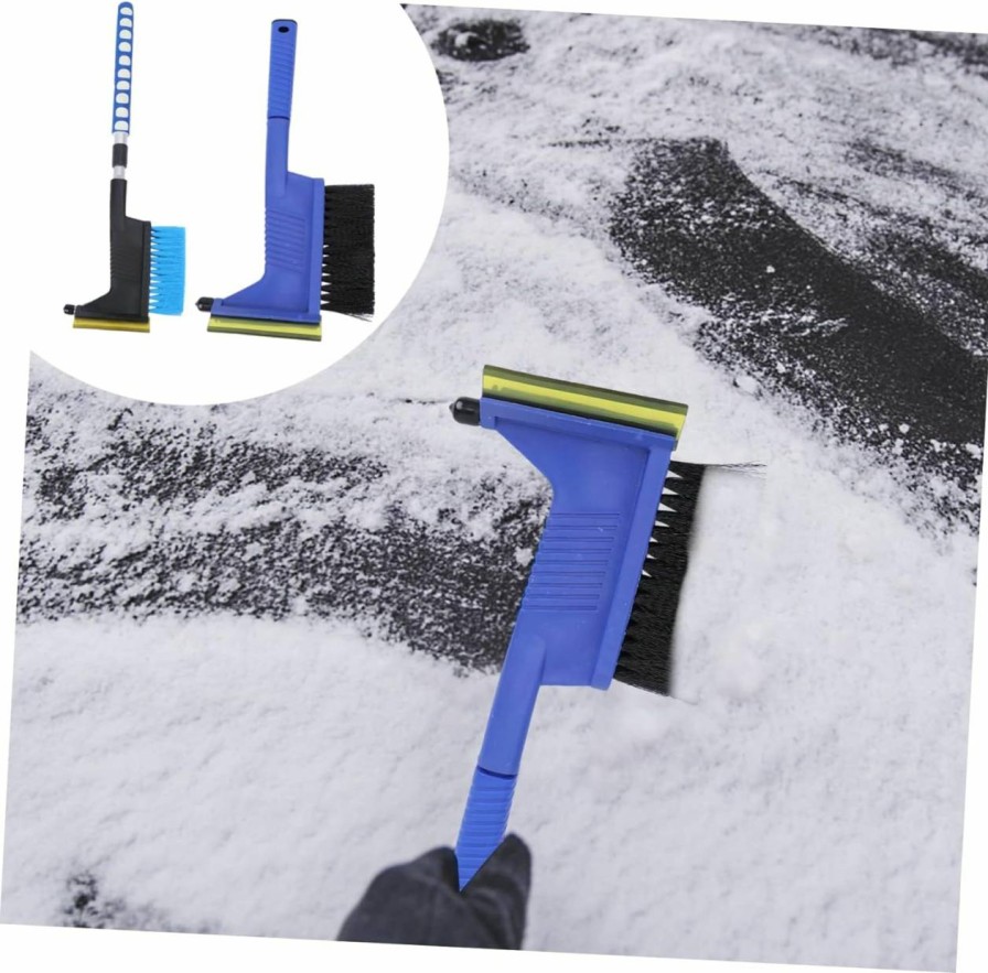 Snow Removal Tools OFFSCH | Offsch 2Pcs Snow Shovel Auto Ice Frost Scraper Car Snow Scraper Car Ice Crusher Snow Removal For Car Multipurpose Tool Car Ice Scraper Dual Purpose Tendon Spatula Light Snow