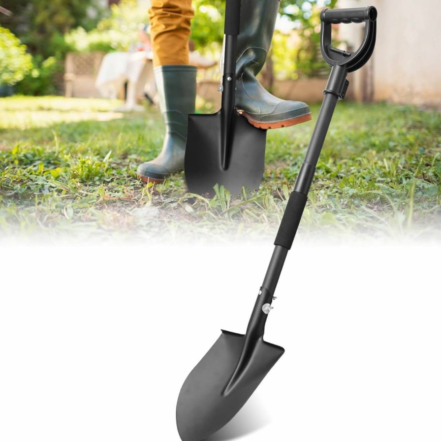 Snow Removal Tools HOSKO | Hosko 41 Inch Shovels For Digging,Shovels For Gardening Digging With D Grisp Handle, Small Metal Spade Shovel For Garden