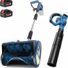 Snow Removal Tools Enhulk | Enhulk 12 Inch Snow Shovel + 460Cfm Leaf Blower +2 * 20V 4.0Ah Battery +2*Charger