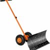 Snow Removal Tools THUNDERBAY | Thunderbay Snow Shovel With Wheels, Snow Pusher, Cushioned Adjustable Angle Handle Snow Removal Tool, 29\" Blade, 10\" Wheels