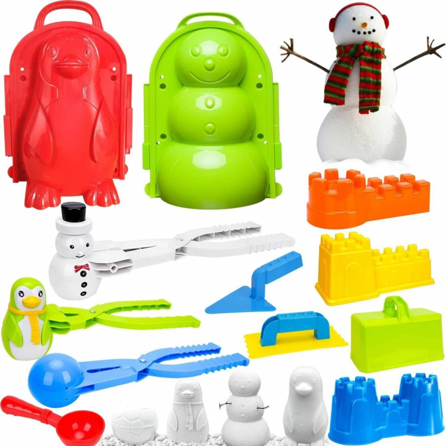 Snow Removal Tools TOY Life | Toy Life Snowball Makers For Kids,Snow Toys For Kids Ages 3-4-8-10-12, Winter Outdoor Snow Toys With Duck Penguin Snow Molds, Kids Snow Shovel Fun Winter Outdoor Snowball Game Toys