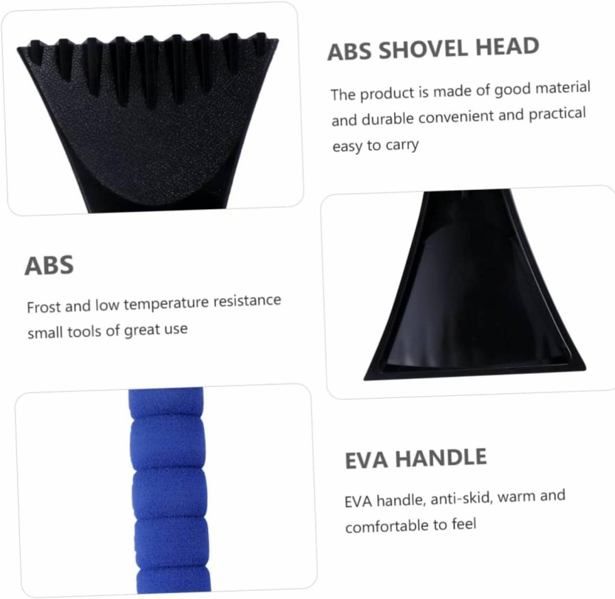 Snow Removal Tools BESPORTBLE | Besportble 2Pcs Car Deicing Snow Shovel Windshield Ice Car Winter Supplies Windshield Snow Scraper Squeegee For Car Windows Auto Car Ice Shovel Eva Handle Small Scrape Automatic