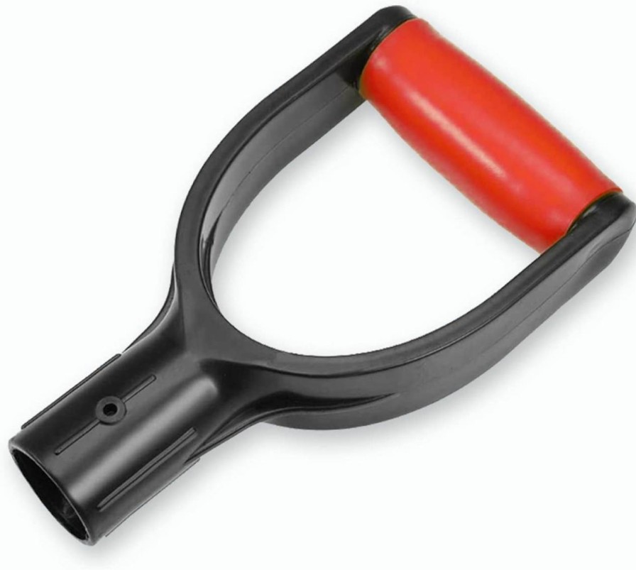 Snow Removal Tools WORAMUK | Plastic Spade Handle Shovel D Grip Handle, 32Mm Inner Diameter Spade Snow Shovel Handle, Spade Snow Scoop Digging Raking Tools Hand Protect Garden Accessorie For Snow Shovel Digging Raking Tool (Red)