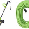 Snow Removal Tools Earthwise Power Tools by ALM | Earthwise Sn70016 Electric Corded 12Amp Snow Shovel, 16" Width & Yard Master 9940010 Outdoor Garden 120-Foot Extension Cord, Light Duty, Water Resistant, Super Flexible And Lightweight