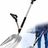 Snow Removal Tools HOSKO | Hosko Snow Shovel For Driveway - 50 Inches Long Metal Snow Shovel With Two D Grisp Handle - Lightweight Stainless Steel Snow Shovel For Driveway Camping Ourdoor Yard Cars