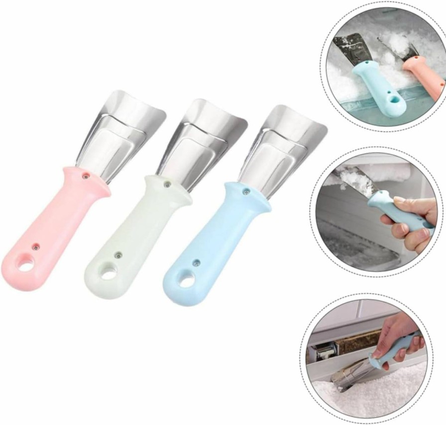 Snow Removal Tools BESPORTBLE | Besportble 6 Pcs Refrigerator Deicing Shovel Stainless Spatula Car Ice Scraper Freezer Ice Scraper Fridge Ice Scraper Snow Remover Tool Ice Scoop Scrape Snow S201 Frost Shovel Stainless Steel