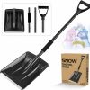 Snow Removal Tools Showvigor | Snow Shovel For Car Driveway, 2024 New Upgrade Snow Shovels For Snow Removal,Snowman Playing And Emergency,Lightweight Portable Adjustable Large Capacity Shovel Perfect For Garden,Christmas (Black)