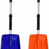 Snow Removal Tools OPELETNNT | Kids Snow Shovel With D-Grip Handle, Durable Aluminum Blade, Toddler Snow Shovel For Car Trunk, Emergencies, Driveways, And Car Snow Removal. (Age 3+, 2 Packs) (Blue+Orange)