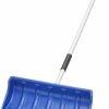 Snow Removal Tools MoNiBloom | Monibloom 54\" Snow Shovel With 21.5 Inch X 10 Inch Blade, Long Snow Removal With D-Grip Handle For Sideway And Driveway, Blue