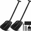 Snow Removal Tools Jutom | Jutom 2 Pcs 43'' Retractable Snow Shovel Winter Aluminum Adjustable Snow Shovel 4 Sections Collapsible Portable Extended Snow Shovel Collapsible Snow Shovel For Car Trunk Outdoor Emergency, Black