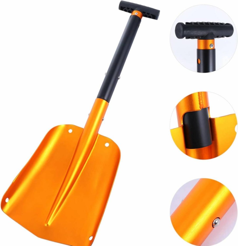 Snow Removal Tools Baluue | Snow Shovels Heavy Duty Snow Removal Shovels - Foldable Cordless Snow Shovel 21 X 11 Utility Ice Shovel For Car Driveway