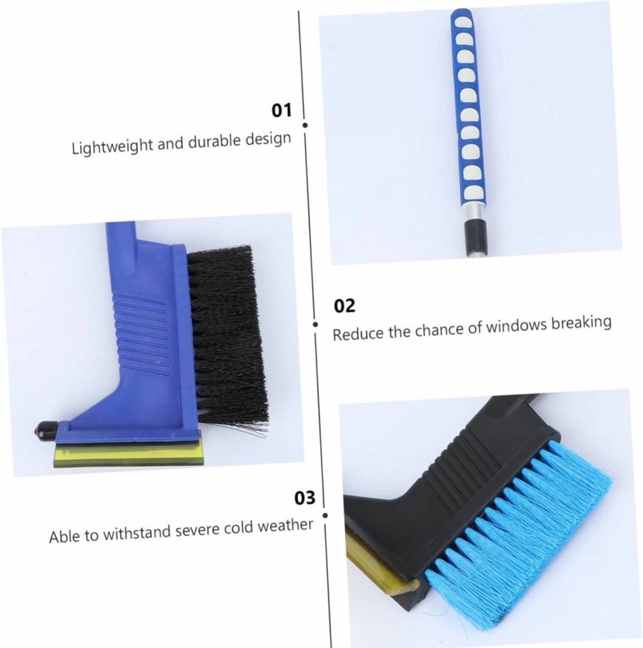 Snow Removal Tools Toddmomy | Toddmomy 2Pcs Snow Shovel Snow Scraper Nylon Brush Window