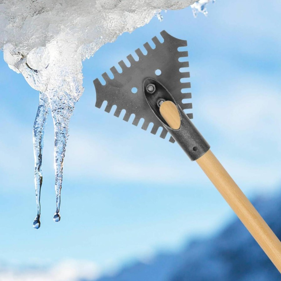 Snow Removal Tools Gogogmee | Gogogmee Ice Shovel Snow Squeegee Ice Remover Snow Brush Snow Scraper Snow Blower Ice Chipper Tool Snow Deicing Shovel Snow Broom Spatula Convenient Ice Scraper Household Metal Snow Pusher