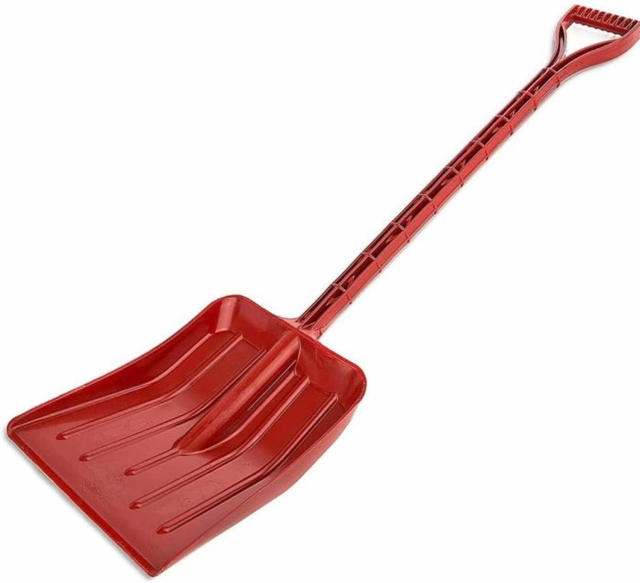 Snow Removal Tools Rocky Mountain Goods | Rocky Mountain Goods Kids Snow Shovel - Perfect Sized Snow Shovel For Kids Age 3 To 12 - Safer Than Metal Snow Shovels - Extra Strength Single Piece Plastic Bend Proof Design (1, Red)