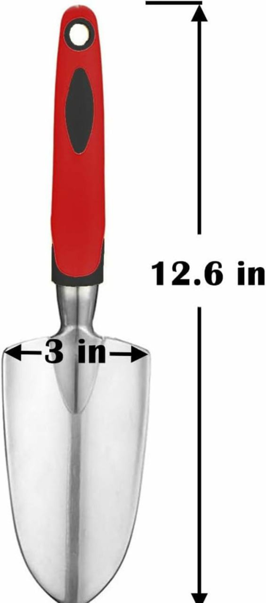 Snow Removal Tools SPDTECH | Gardening Shovel Red Digging Trowel For Lawn Planting Alloy Spade Rubber Handle Anti Slippery