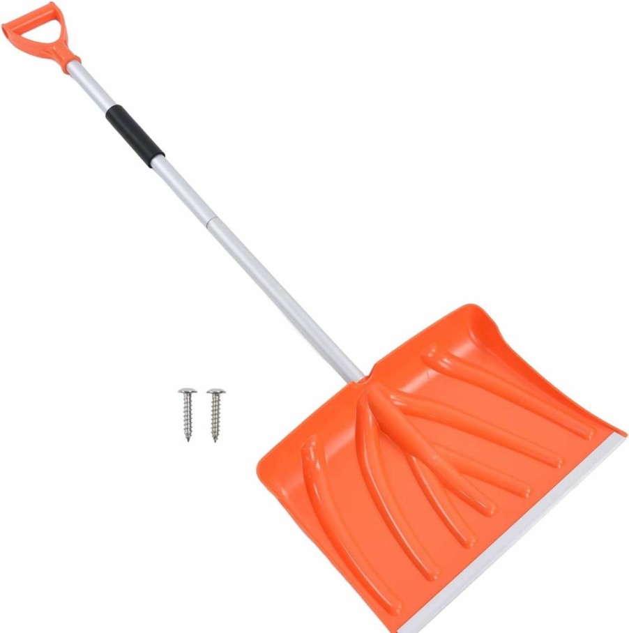 Snow Removal Tools Oreilet | Large Portable Snow Shovel For Driveway, Lightweight Detachable Snowmobile Shovel, Heavy Duty Snow Shovel With Ergonomical D-Grip, For Garden, Camping, Driveway Snow Removal