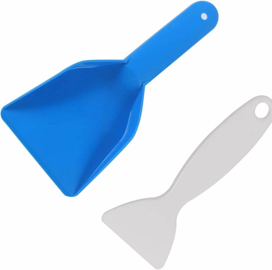 Snow Removal Tools Lpdphanxfkx | Lpdphanxfkx 2 Pcs Assorted Refrigerator Ice Shovel Set,Plastic Refrigerator Ice Shovel With Non Slip Handle Flat Ice Scraper Remover Scoop Cleaning Freezer