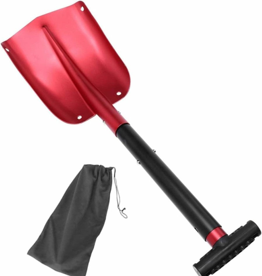 Snow Removal Tools Yardwe | Yardwe Aluminum Shovel Ambulance Snow Shovel Camping Collapsible Aluminum Snow Shovel Car Tools Detachable Outdoor Shovel Survival Shovel Tool Camping Shovel Collapsible Snow Shovel