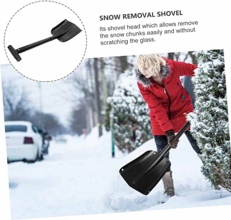 Snow Removal Tools Milisten | Milisten Snow Shovel Collapsible Folding Camping Shovel Folding Shovel For Car Metal Pooper Scooper Digging Tools Snowboard Shovel Snow Scraper Travel Portable Outdoor Shovel Aluminum Alloy