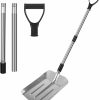 Snow Removal Tools Sscp | Aluminum Snow Shovel For Car Truck Long Handle 35Inch,Garden Spade Shovel For Digging With Detachable Shovel Handle And Wide Flat Head,Orange