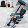 Snow Removal Tools TAEYONK | Snow Shovel, 5 In 1 Car Snow Kit, Portable Emergency Snow Shovel With Extendable Snow Brush Head Ice Scraper Snow Scraper And Foam Grip/Aluminum Edge For Car, Trucks, Suvs, Vehicle (Orange)