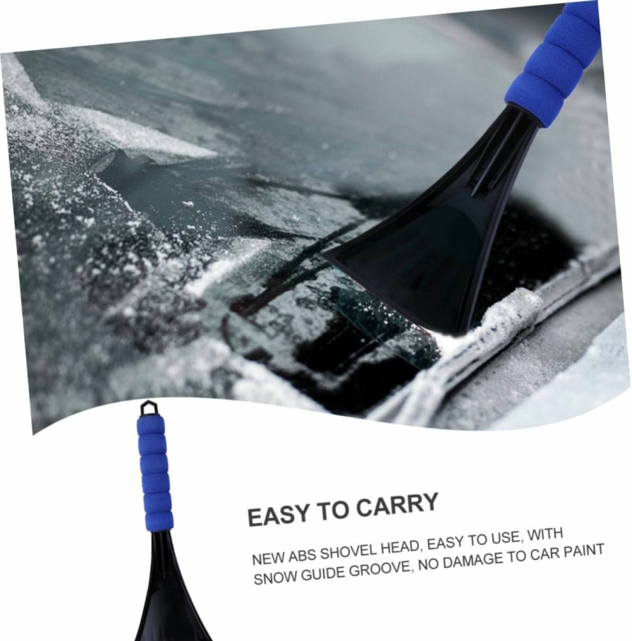 Snow Removal Tools LIOOBO | Lioobo 2Pcs Car Deicing Snow Shovel Car Winter Supplies Car Shovel Ice Scrapers For Car Windshield Cars Cars Car Window Squeegee Snow Clean Shovel Snow Removal Eva Handle Wiper