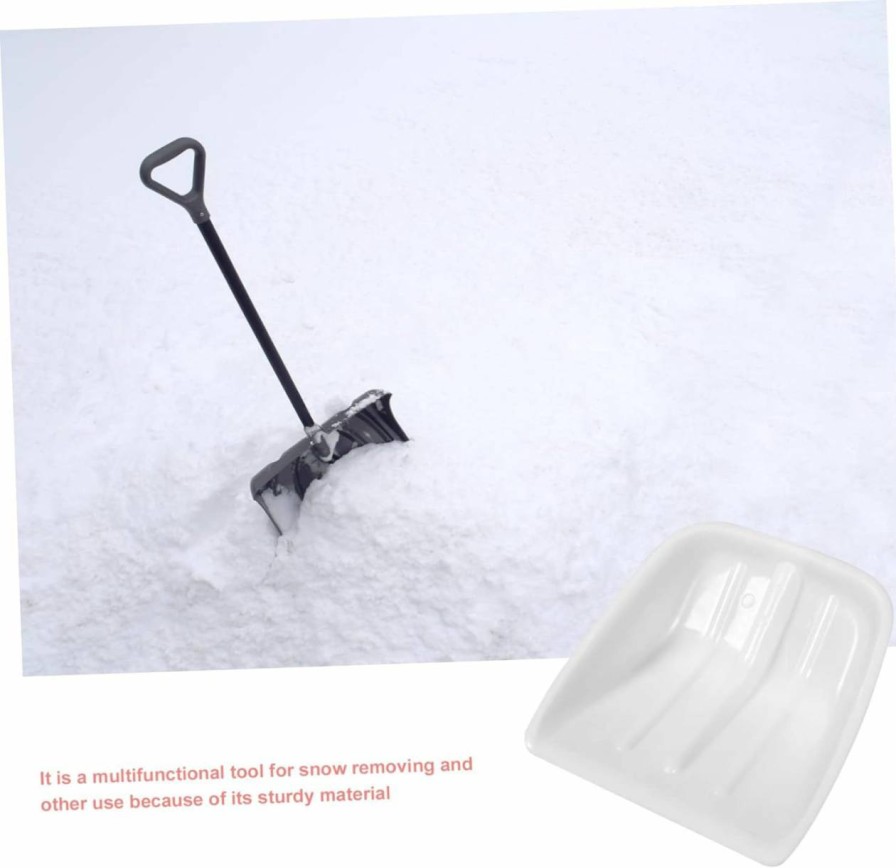 Snow Removal Tools BESPORTBLE | Besportble Snow Shovel Accessories Snow Cleaner For Car Roof Replacement Shovel Head Snow Shovel Head Car Kit Winter Snow Shovel Grain Shovel Multipurpose White Polypropylene Garbage Shovel